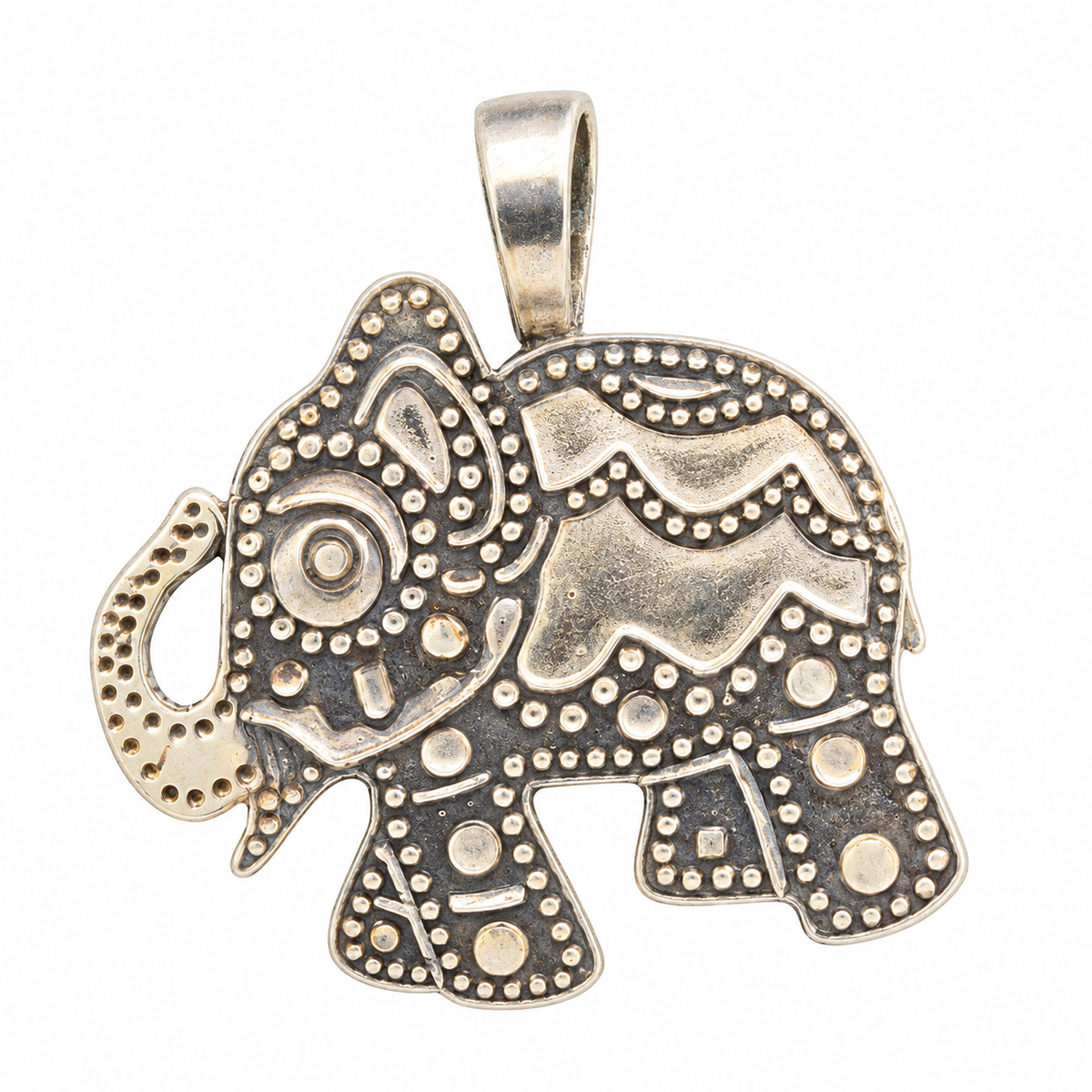 Colgante elefante de plata